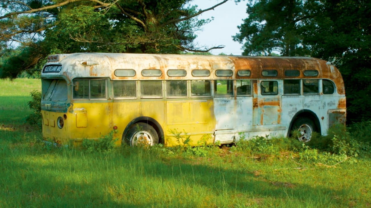 Rosa Parks Bus in Field