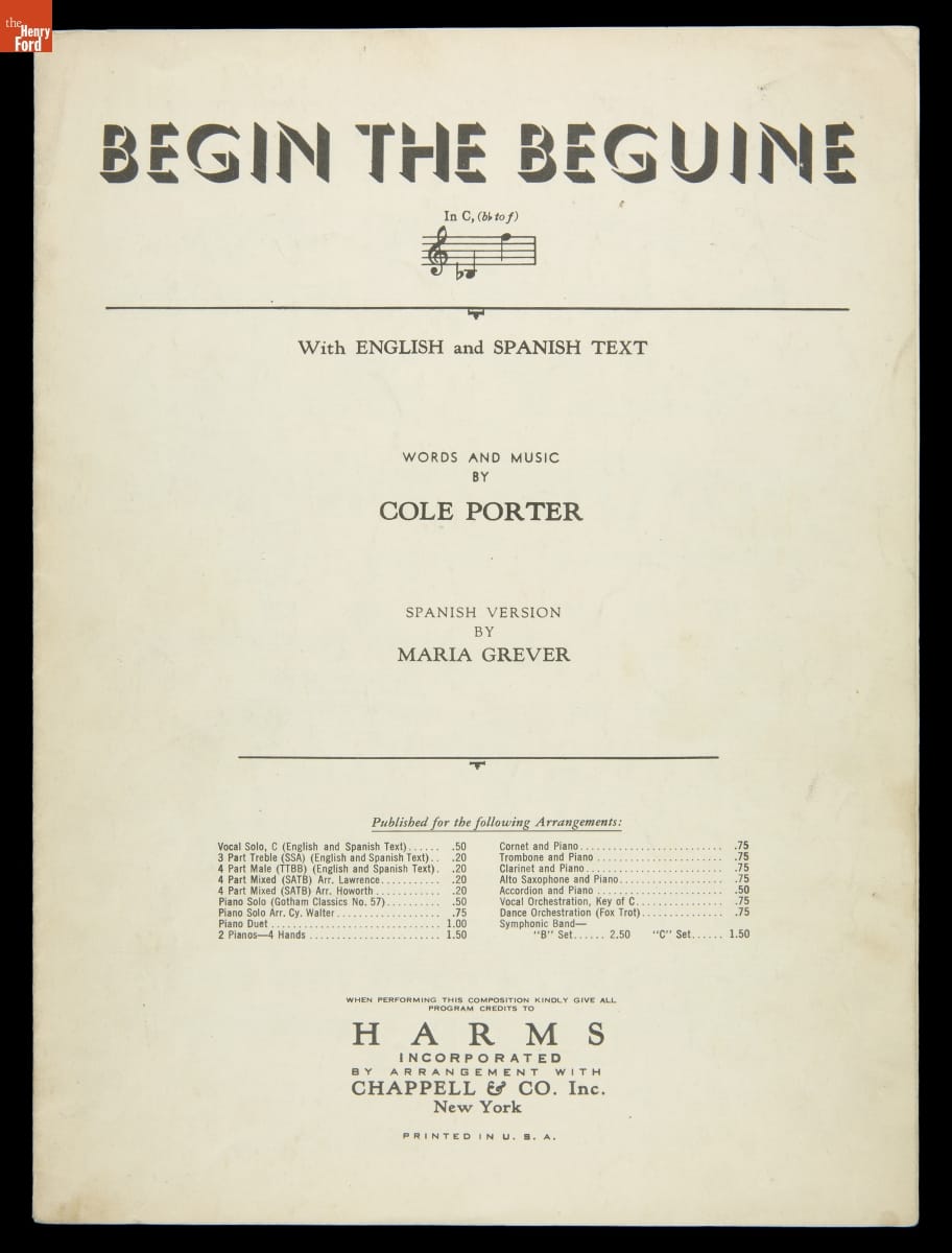 Maria Grever provided the Spanish lyrics for Cole Porter’s 1935 “Begin the Beguine.”