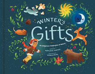 Winter's Gifts book with bunny and other animals