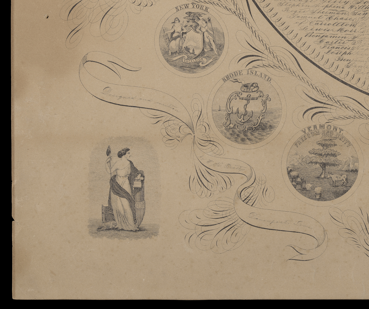 Enlarged section of the chirograph illustrating.