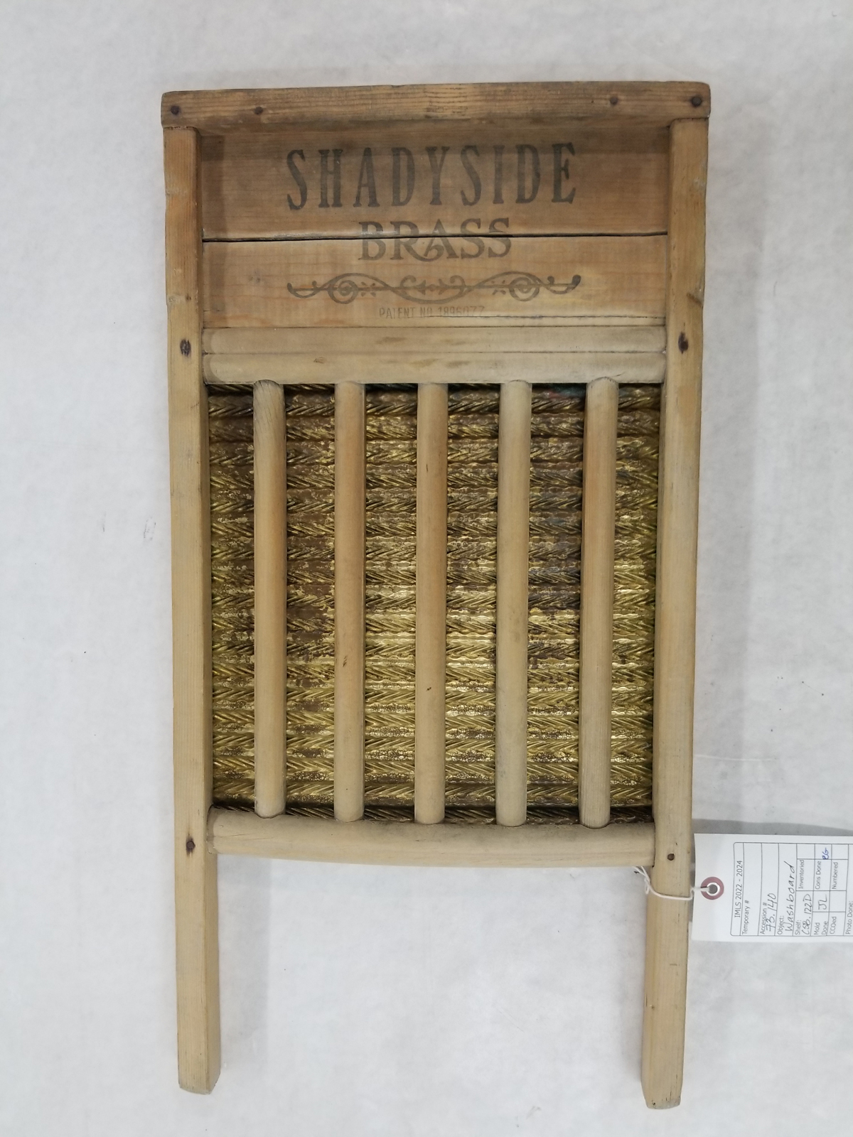 Brash washboard after cleaning is complete