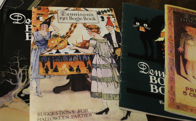 Dennison party guides Vintage Halloween party books