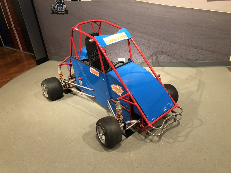 Quarter Midget Racer Small boxy blue vehicle