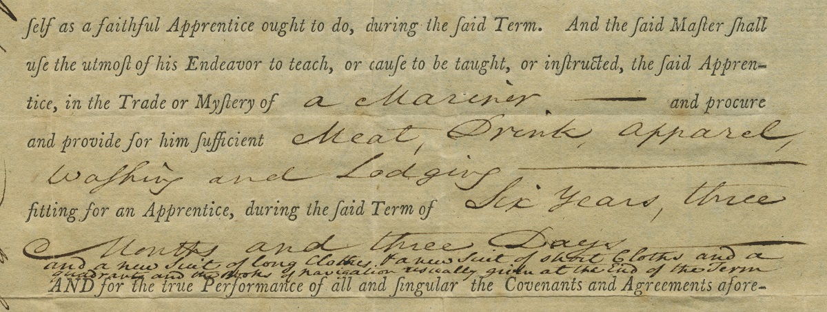 Portion of document with printed and handwritten, cursive text
