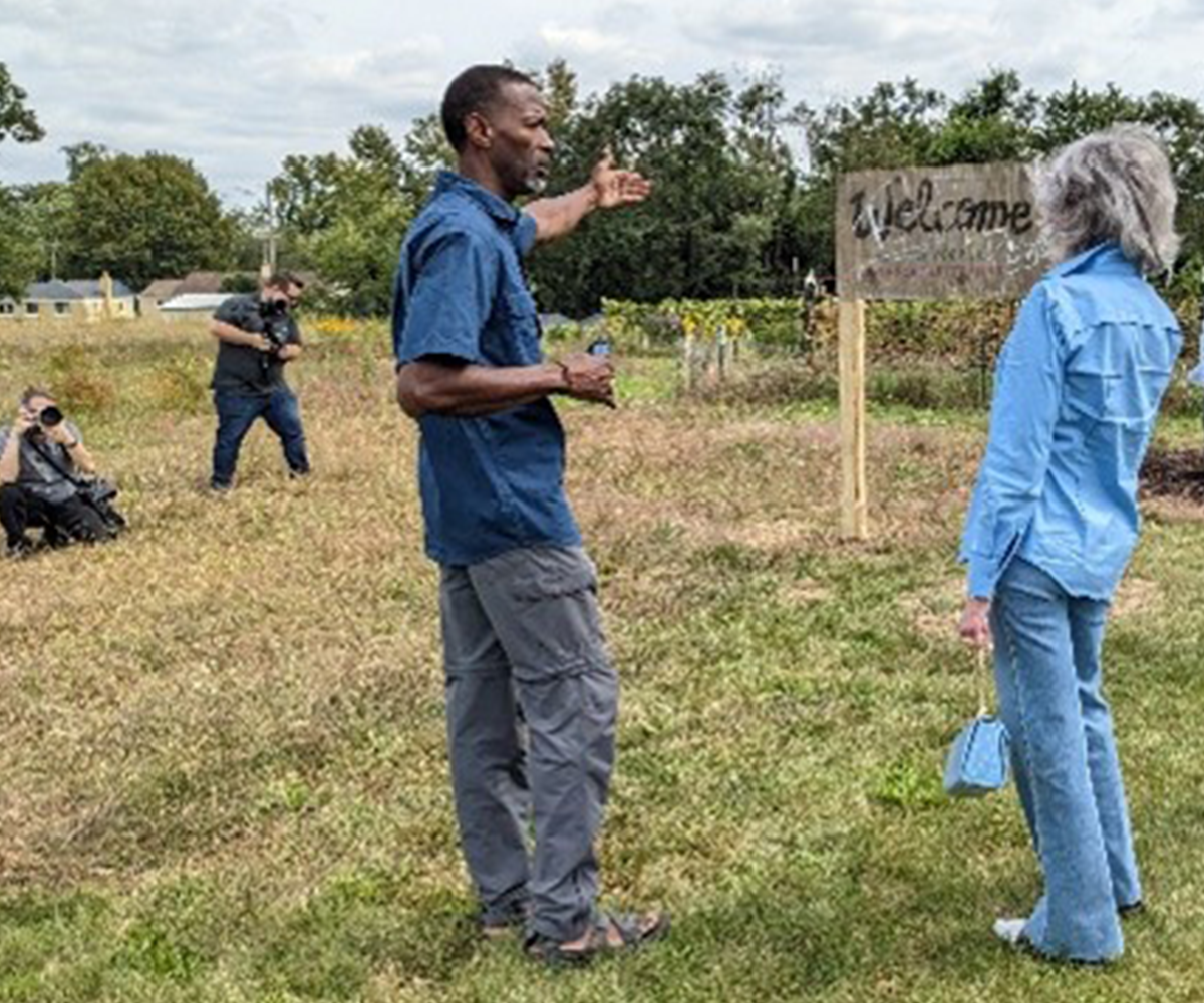 Melvin Parson on a farm