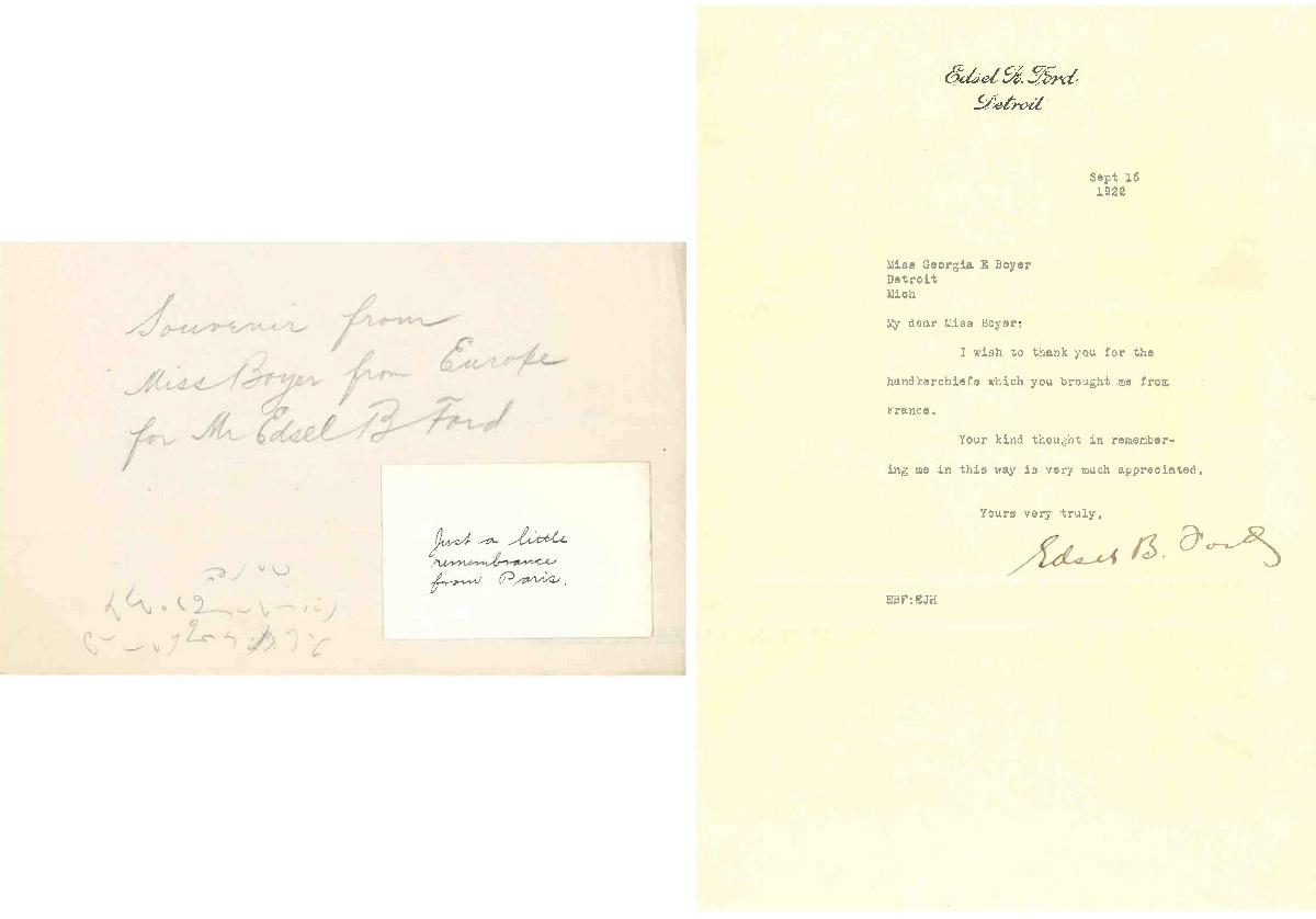 Postcard from Georgia Boyer while visiting Paris