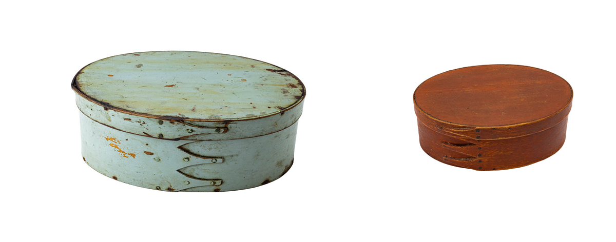 Shaker Box, 1880-1900 (left) and Shaker Box, 1840-1850 (right) / THF803757 (left), THF805406 (right)