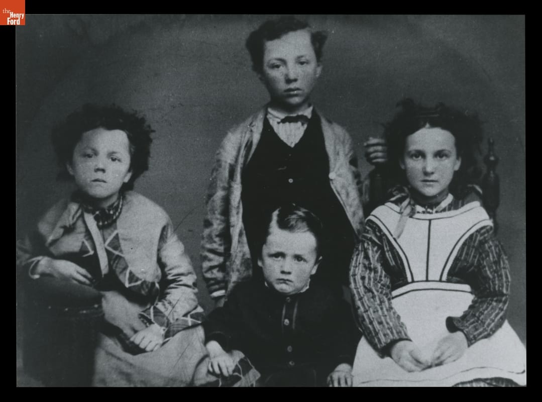 Portrait of Dr. Alonson B. Howard's Children, 1870-1872 Four children with glum expressions