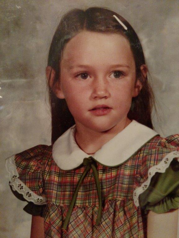 Megan Mines in Her First Day of School Dress, 1980