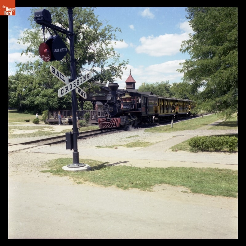 thf133908 Torch Lake Locomotive at Main Street Station in Greenfield Village, July 1978