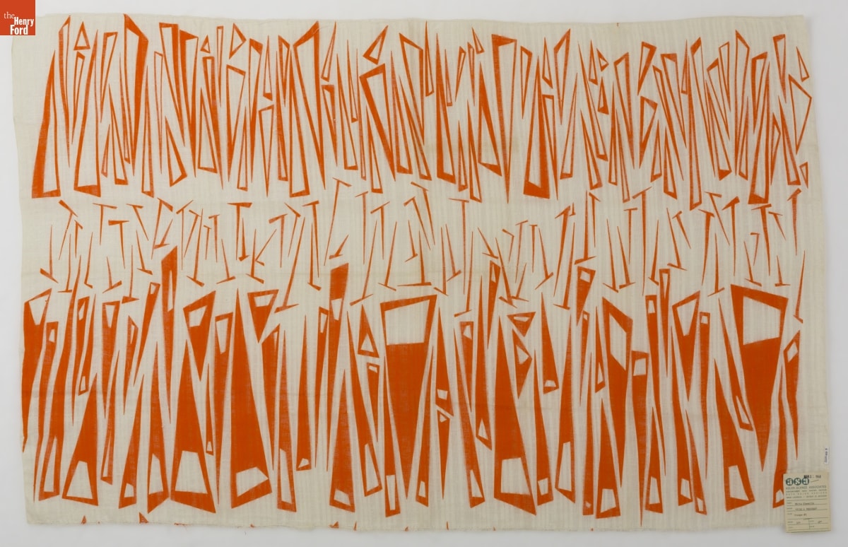 "Pins and Needles" Fabric Swatch Designed by Ruth Adler Schnee