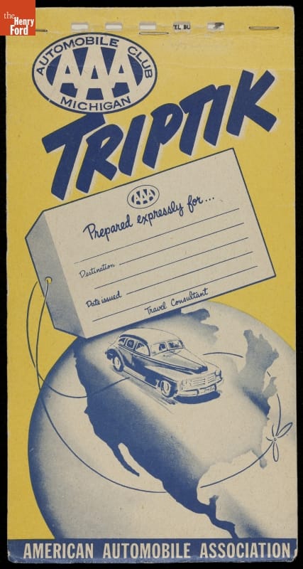 TripTik Map for Detroit, Michigan to Fort Lauderdale, Florida, 1951-1952