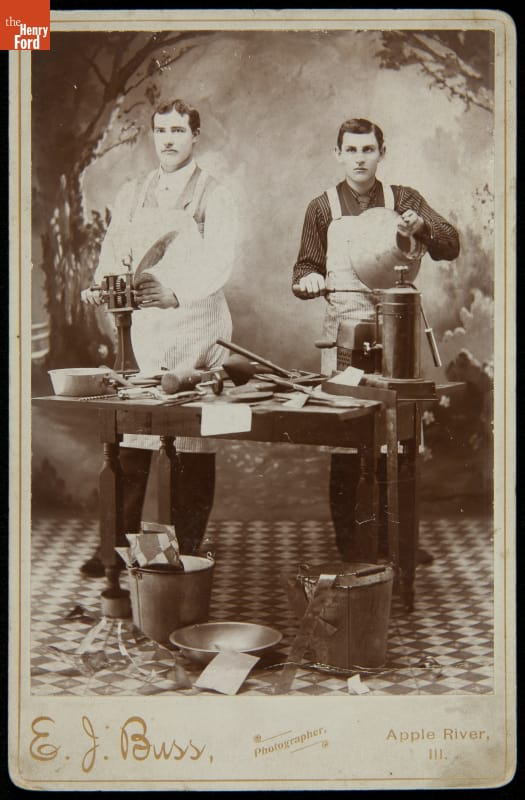 Tinsmiths with Their Work Tools, circa 1875 Tinsmiths with Their Work Tools, circa 1875