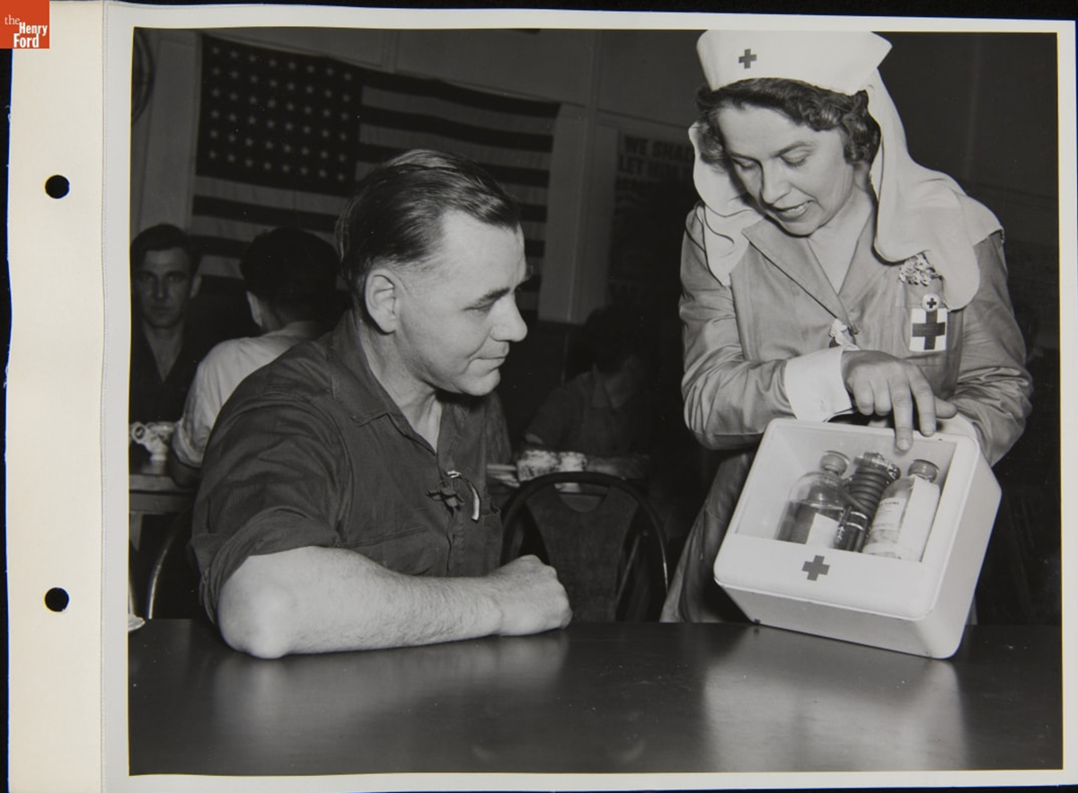 25,000th Blood Donor at the Ford Rouge Plant Pressed Steel Building