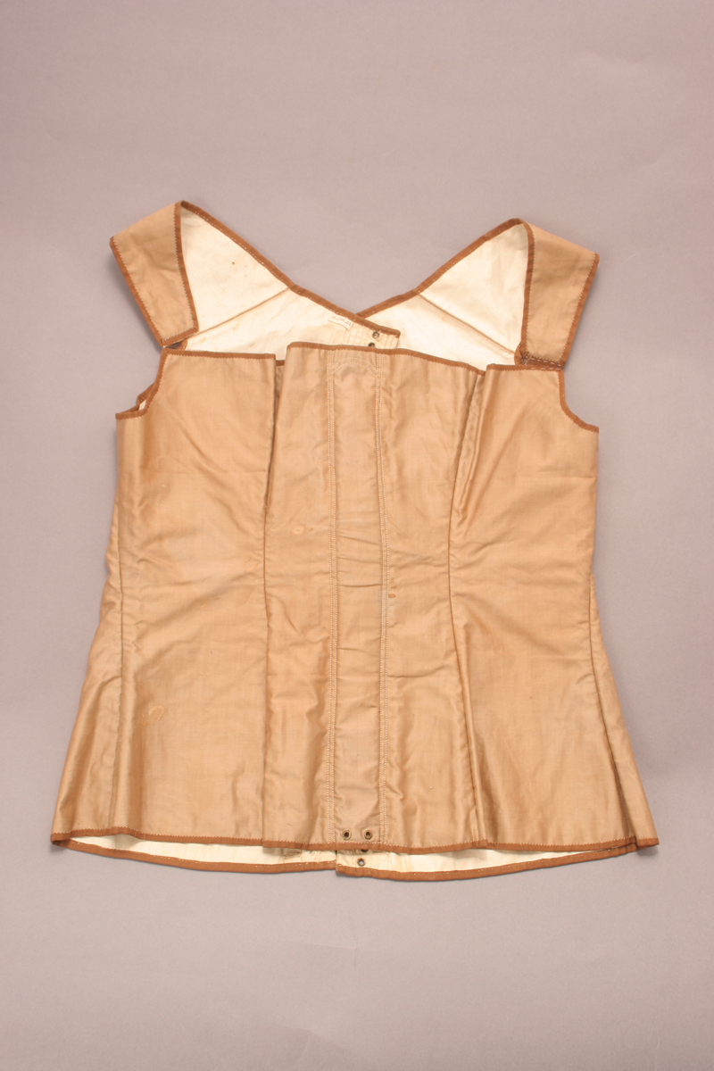 Beige corset with wide shoulder straps