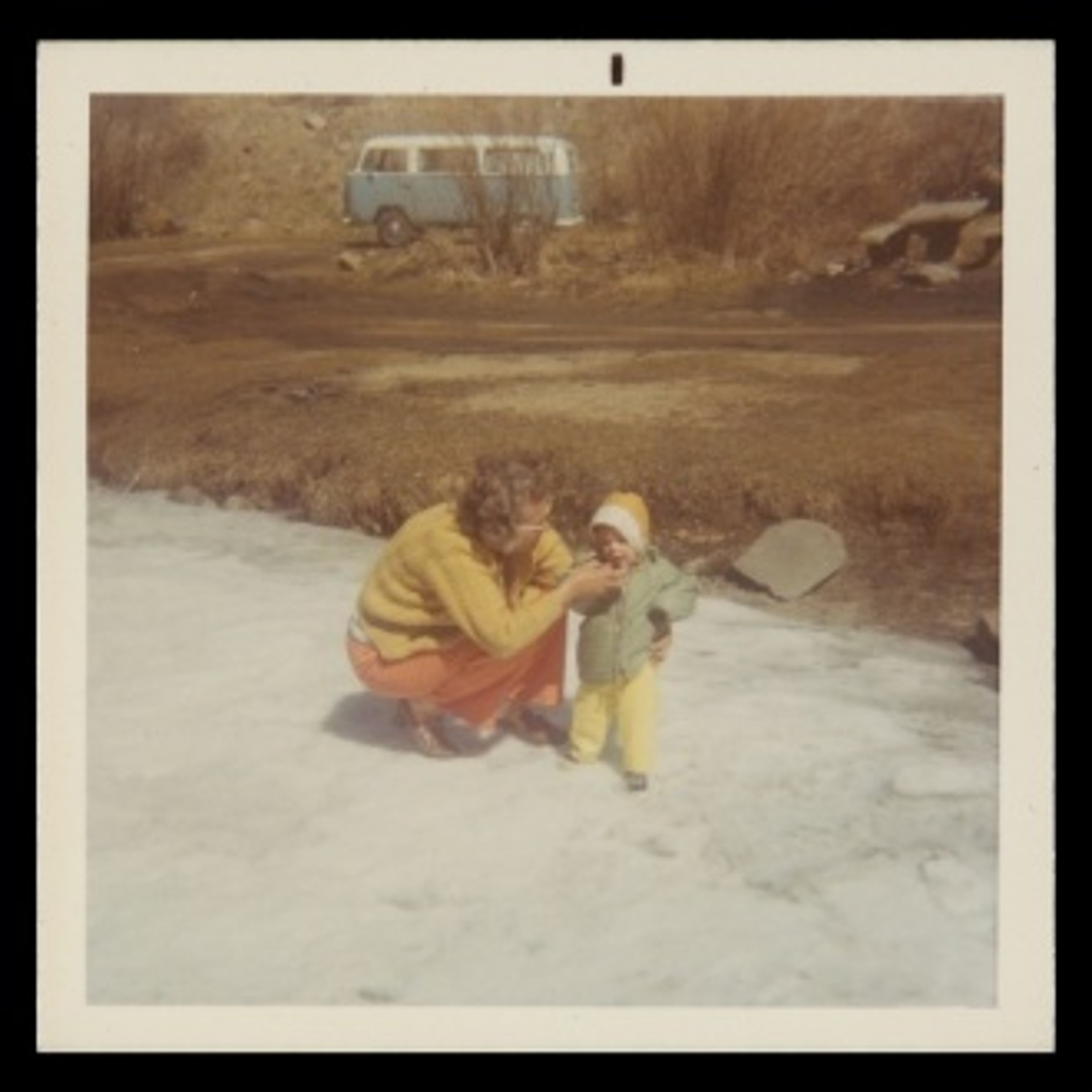 THF719238 Emeline Morrow Miner with 13-month-old Granddaughter Tessa Miner, March 1972
