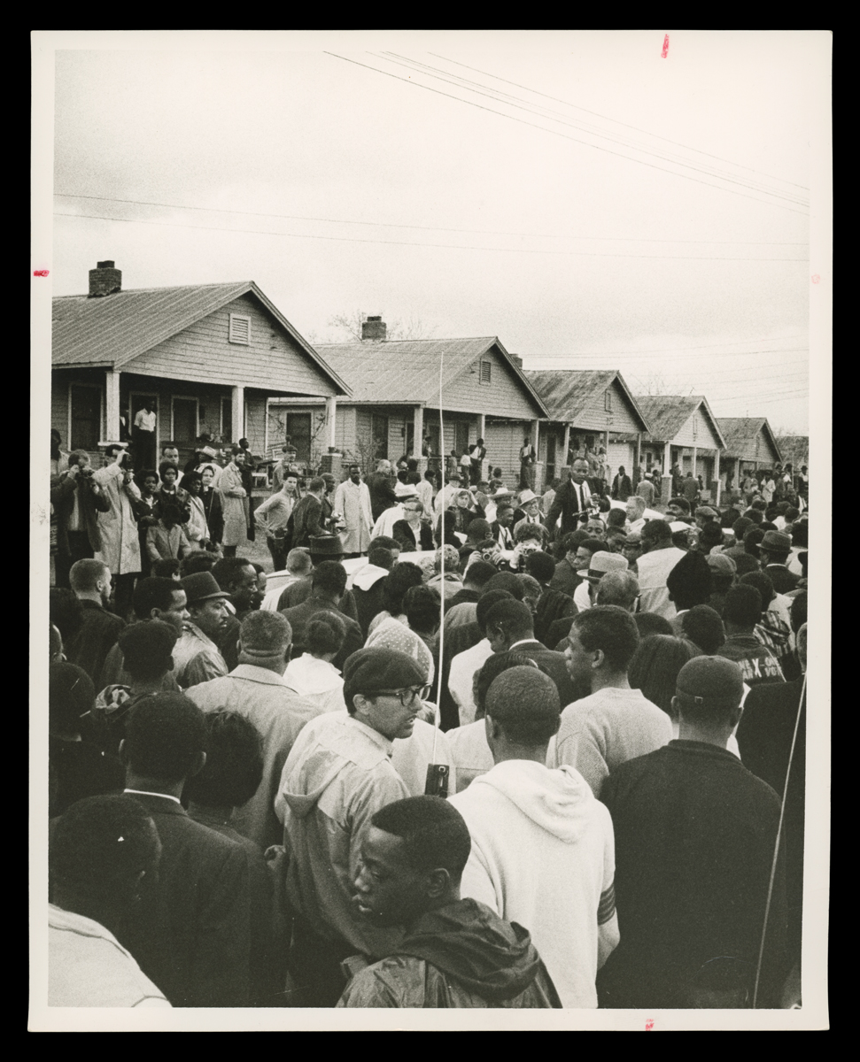 THF731419 Voting rights marchers participate in a 1965 march in Montgomery, Alabama, joined by protesters from across the country in support of the voting rights movement.