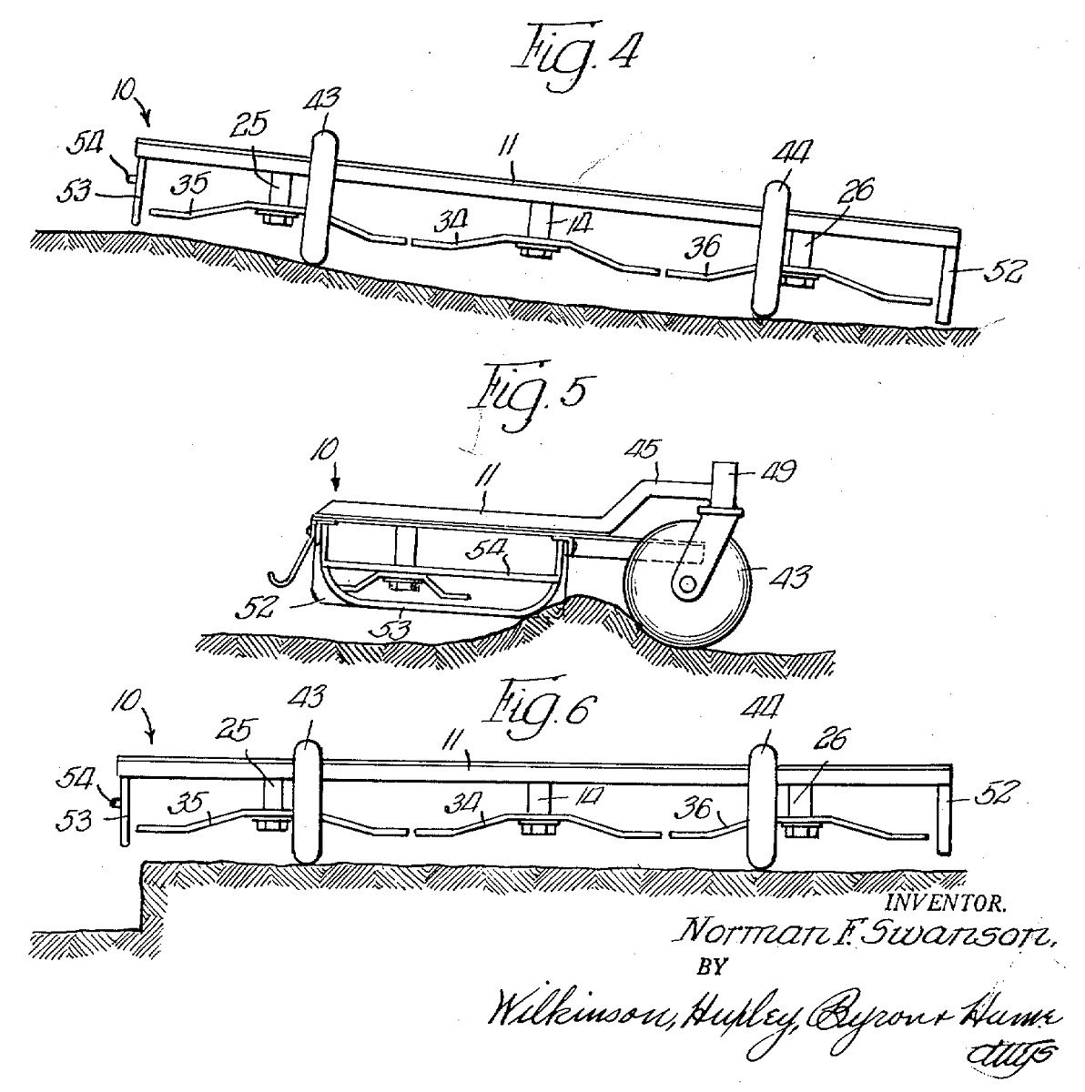 Technical drawing of equipment parts with numbers and labels