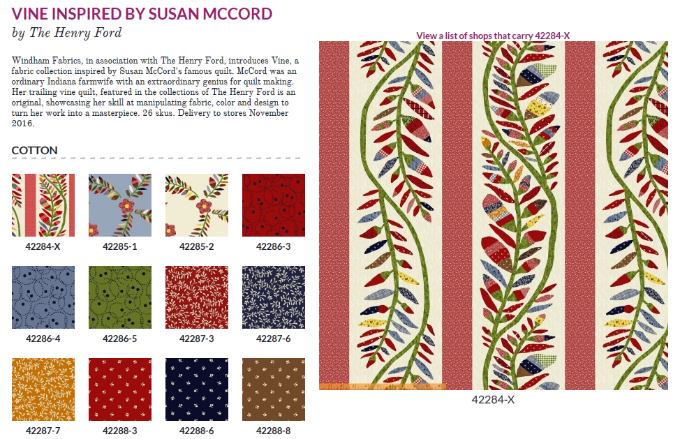 Vine inspired by Susan McCord 42284 X Windham Fabrics Vine inspired by Susan McCord 42284 X Windham Fabrics