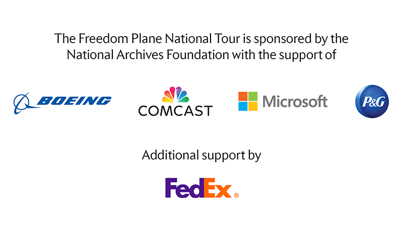 Freedom Plane Sponsors