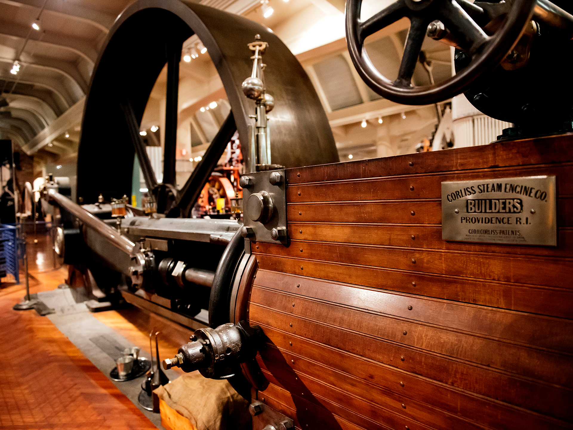 Close-up of the Corliss Steam Engine